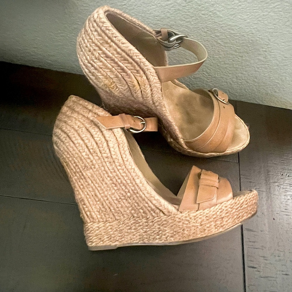 All Saints Biela Leather Wedge Shoes